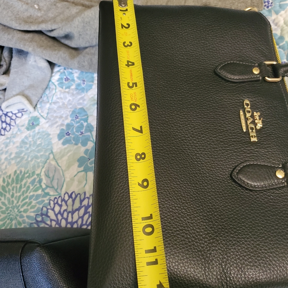 Coach Black Pebbled Leather Satchel - Picture 3 of 8